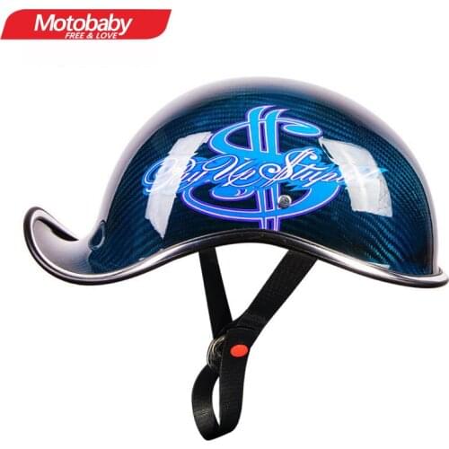 Motorcycle Retro Helmet Motorbike All Carbon Fiber Vintage Protection Gear Open Face Scooter Riding Half Helmets Chopper Cruiser