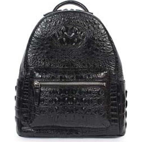 Yuanhui crocodile leather men backpack male backpack new male bag fashion trend The large capacity