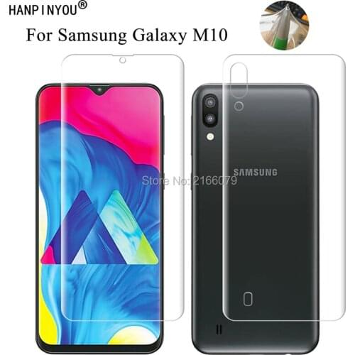 For Samsung Galaxy M10 M105 M105F 6.22" Soft TPU Front Back Full Cover Screen Protector Transparent Protective Film +Clean Tools