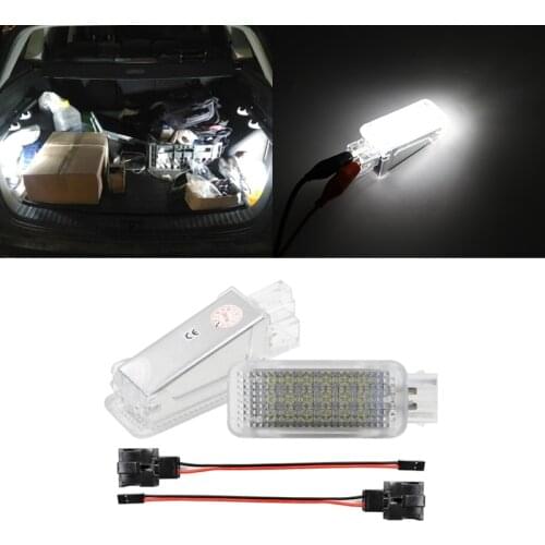 2PCs 12V Car LED Courtesy Door Light For Audi A3/A4/A6 For VW For Skoda Footwell Trunk Luggage Glove Box Lights Lamp