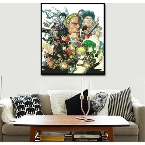 One Punch Man Poster Anime Manga Wall Art Print Decor Poster,50 x 70 cm,No Frame