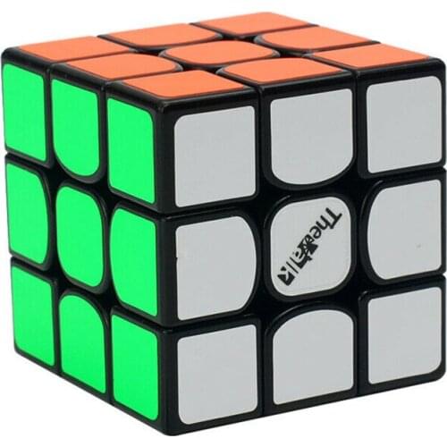 QiYi The Valk3 3x3x3 Speed Magic Cube Twist Puzzle Intelligence Toys Black Ultra-Smooth Professional 56mm Pack With Color Box