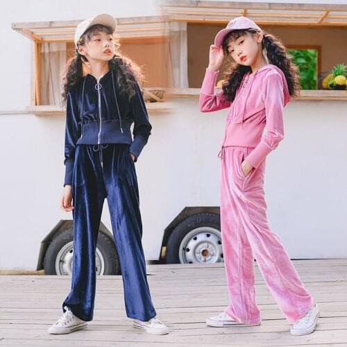 Net red girls gold velvet suit autumn 2021 new foreign style jacket pants two-piece child girl