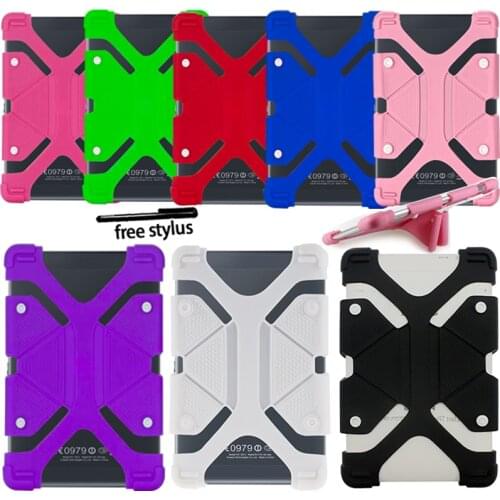 Silicone Stand Case Cover for Microsoft Surface 2/3/Go/Pro 1/2 With Bracket Function Shockproof Protective Case +Free Stylus