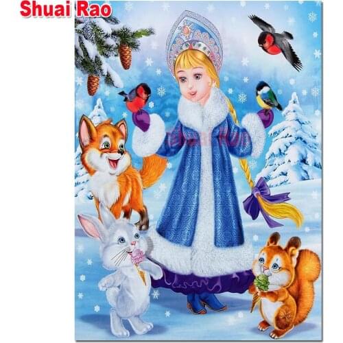 Snow Maiden in a fairy tale 5d diy diamond painting Full square round Diamond embroidery Cross Stitch diamond mosaic,Christmas