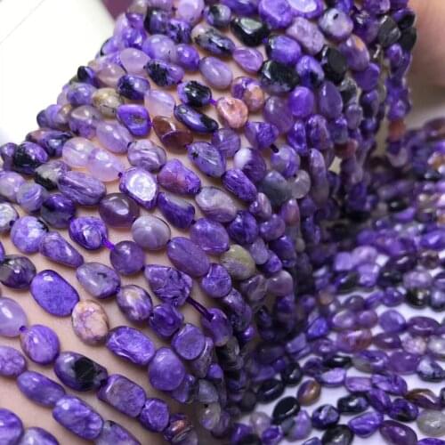 Loose beads Charoite baroque 6-8mm 14" for DIY jewelry making FPPJ wholesale nature gem stone