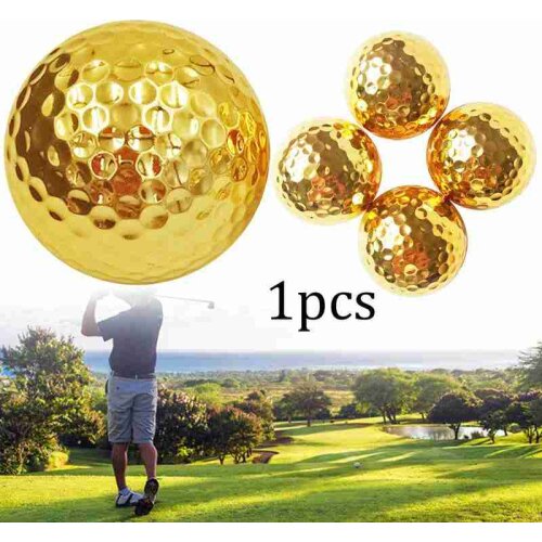 Unique Gold Golf Balls for Golfer Indoor Outdoor Swing Putter Training Practice Balls Gift for Father Friend Christmas