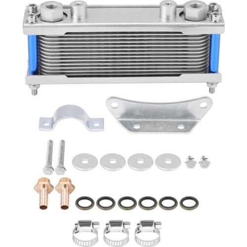 Universal Upgrade Aluminum Motorcycle Engine Oil Cooler Cooling Radiator for Motorcycles Dirt Bike 50CC-200C Horizontal Engine