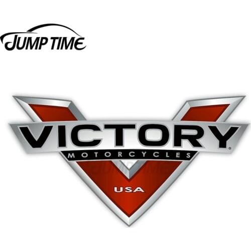 Jump Time 13 x 7.8cm For VICTORY MOTORCYCLES Logo Car Stickers and Decals Waterproof Creative Scratch-proof Vinyl Car Wrap