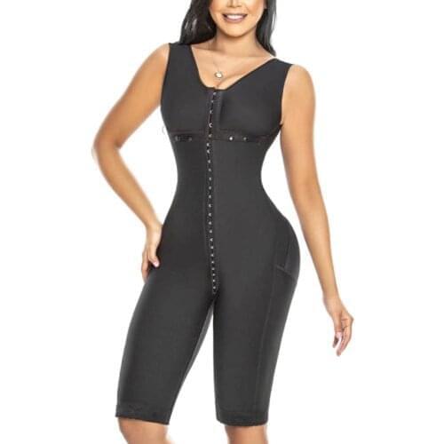Tummy Control Fajas Colombianas Adjustable Hook And Eye Front Closure Women Shapewear Post Liposuction Reductoras Y Modeladoras