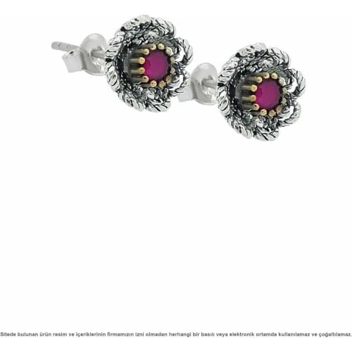 Silver Flower Filigree Lady Earrings