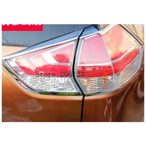 2014 -2016 for Nissan Rogue X-Trail 2014 -2016 Chrome Rear Tail Light Lamp Cover Trims Rear Tail Light Eyebrow Eyelid