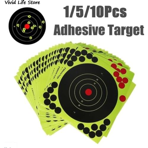 8In Shooting Targets Reactive Splatter Adhesive Sticker Paper Gun Shoot Training