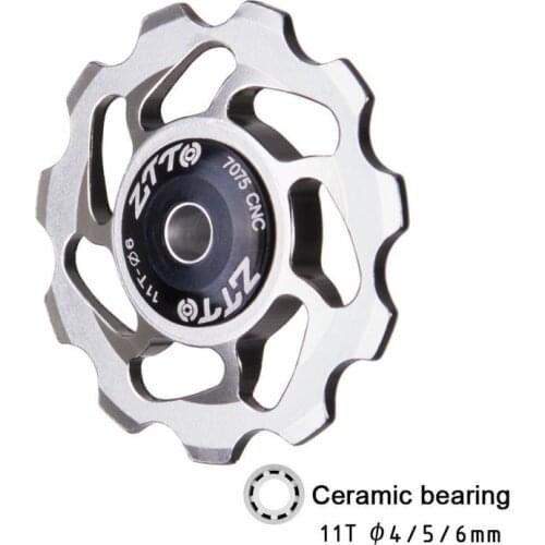 Aluminum Bike Rear Derailleur Bike Bearing Jockey Wheel Rear Derailleur Pulley Bike Guide Roller Idler 4/5/6mm Bicycle Parts