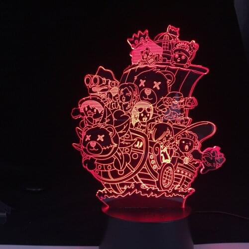 Anime Figure Team Cool 3D Lamp Child Night Light Bedroom Decor Light Gift LED Touch Sensor Colorful Nightlight