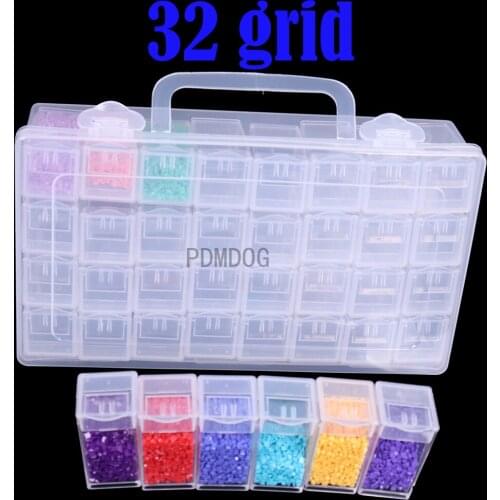 32/64/96/128 bottle cans square diamond painting storage box diamond painting accessories bead container mosaic storage box tool