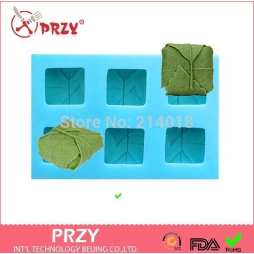 Free shipping DIY Sell hot 3D 6hole leaves shaped silicone mold fondant Cake decoration mold Handmade soap mold