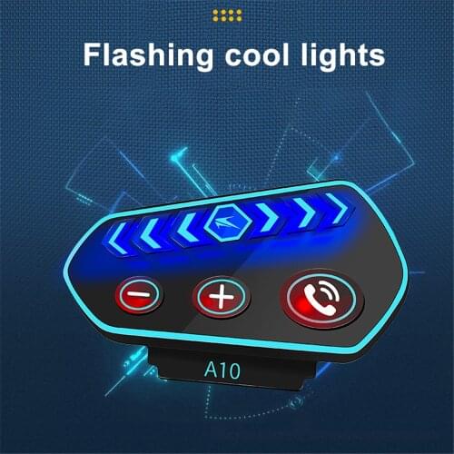 2600Mah Waterproof BT Motorcycle Helmet Earphone Intercom Bluetooth Interphone Handsfree DSP Noise Reduction A10 Universal