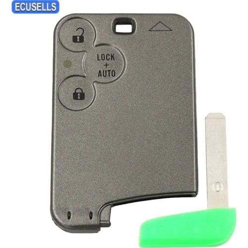 3 Button Smart Card Remote Car Key Case Shell Housing for Renault Laguna 2001 2002 2003 2004 2005 2006 2007 2008 Uncut Blade