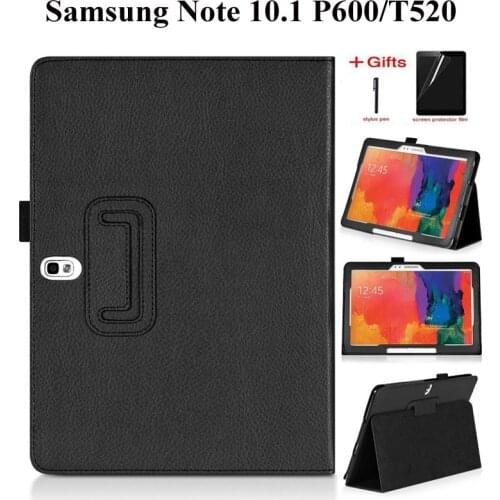 PU Leather case For Samsung Galaxy Note 2014 Edition 10.1 P600 P605 Cover For Samsung Tab Pro 10.1 T520 T521 T525 Case+Film+Pen