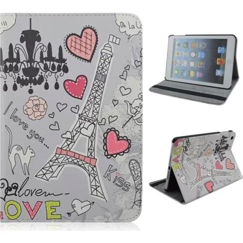 PU Material Support Design Card Holder Protective Cover Case of Heart-shaped Pattern for iPad Air 1 2 iPad 2 3 4 Mini 1 2 3