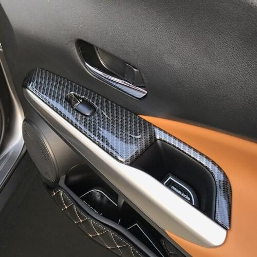 For Nissan Kicks 2017-2021 Car Interior Window Lift Button ABS Decoration Cover Stickers