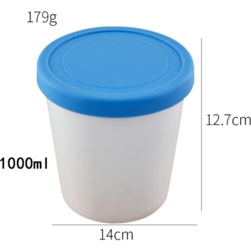 Ice Cream Containers Reusable Storage Tubs with Tight Sealing Lids for Perfectly Fresh Ice Cream Kitchen Bar Accessories 1PC