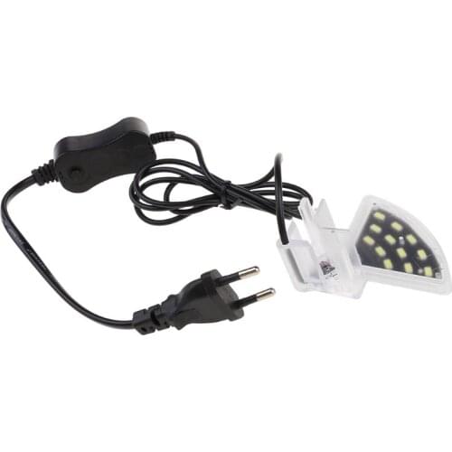 EU 100-240V LED Clip-on Fish Tank Aquarium Lighting Bulb White Light Q0KA