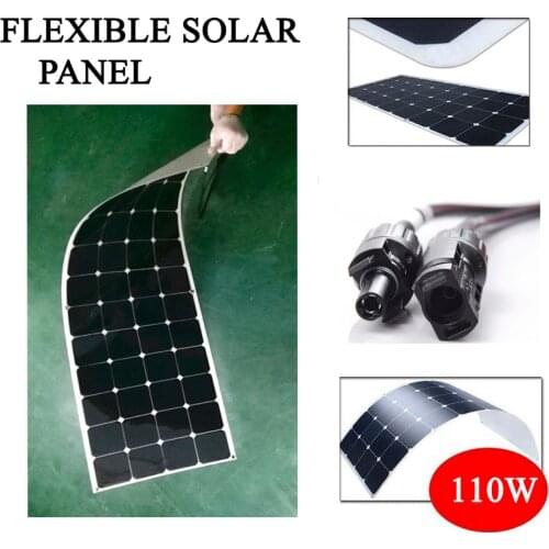 Sunpower flexible solar panel 110W Monocrystalline Solar Cell Flexible for Car/Yacht/Steamship 12V 24 Volt 110 Watt