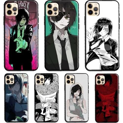 Himeno Chainsaw Man Manga Anime Soft Case For iPhone 12 Pro Max Mini X XR XS Max SE 2020 8 7 Plus 11 Pro Max Phone Cover