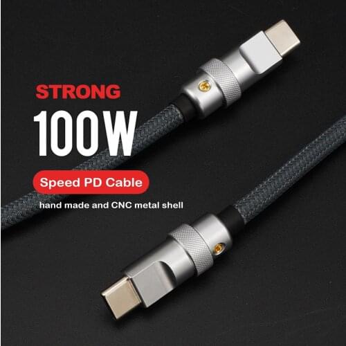Geekcable Handmade 100W Fast Charging Cable For Notebook With Chip For Apple Macbook 5A Type C to C Charging Cable Data Cable