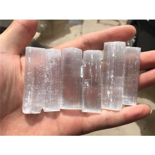 Natural crystal gypsum, nitrite pillar DIY jewelry, crystal clear