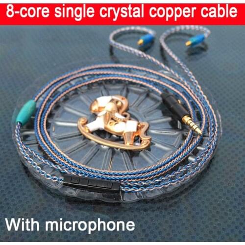 New 8N Earphone A2DC Cable MMCX for Shure SE215 SE535 846 for Sennheiser IE80 IE8 IE8I 0.78mm A2DC TF10 ZS3 IM50 Hand Made Wire