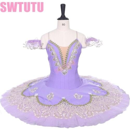 Newest Lavender performance pancake stage costume tutu Girls sleeping beauty nutcracker professional ballet tutu BT9208B