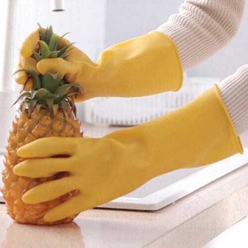 Kitchen Cleaning Gloves Dishwashing Gloves Breathable Oilproof Rubber Anti-scratch Wide Application Washing Gloves for Kitchen
