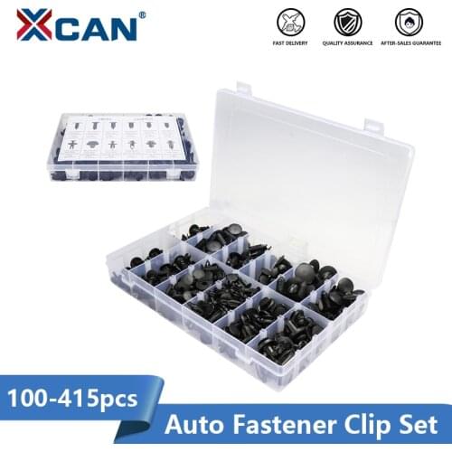XCAN Auto Fastener Clip Plastic Rivets 100/240/280/281//292/350/415pcs With Box For All Auto Rivet Mixed Car Body Push Retainer