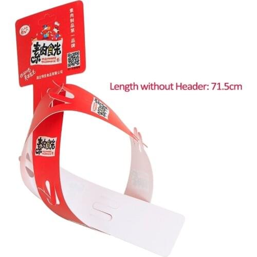 Supermarket Shelf Mount Snack Hanging Strip PP Red Plastic Merchant Pouch Packaged Foods Bag Hanger Organizer Wall Hook
