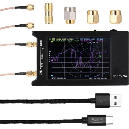 NanoVNA-H Handheld Vector Network Analyzer 10KHz-1.5GHz Digital Display Shortwave MF HF VHF UHF Antenna Analyzer Standing Wa-ve