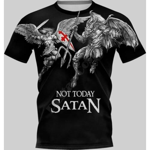 Universe 3D printing casual T-shirt men and women short-sleeved Harajuku punk clothes summer new 2021 knight costume