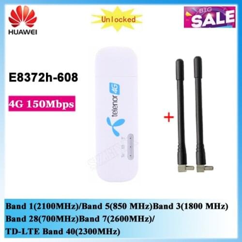 Unlocked 150Mbps Huawei E8372 E8372h-608 4G LTE Wifi Modem dongle CAT4 USB stick