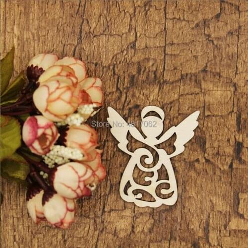 Craft, Decoration, Decoupage, Craft Supply, Wood Blank Angel for Christmas gift - Unfinished Wood Shape - for Arts, Crafts. Orn