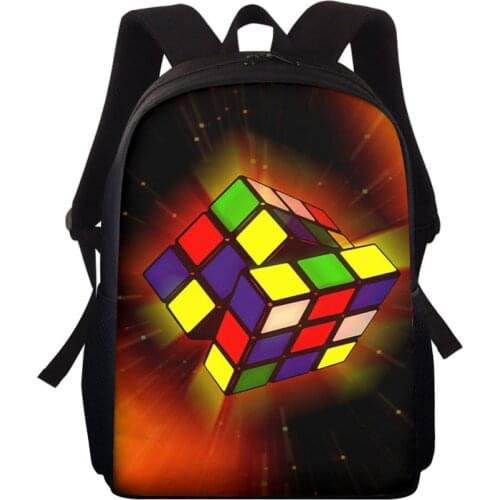Custom Magic Cube 3D Print School Bag For Teenager Girls Boys Student Kids Backpack Schoolbags Primary Children Bookbags Bagpack