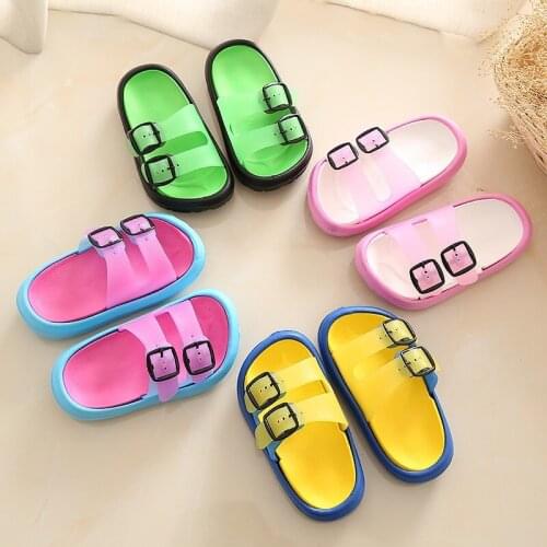 Slippers Childrens Girls Beach Sandals Summer Baby Shoes Boys Flat Slippers Flip Child Slip Home Casual Shoes