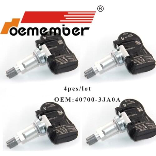OEMEMBER 4pcs Car Tire Pressure Sensor 40700-3VU0A TPMS Monitoring System 407003VU0A For Nissan Infiniti 433Mhz