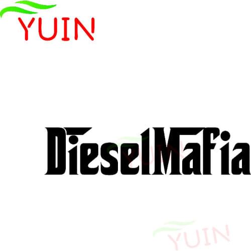 Diesel Mafia Car Sticker Fashion Car Window Decoration Personality PVC Waterproof Sunscreen Decal Black/White/Red/Laser/Silver