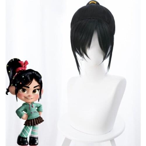 Anime Vanellope von Schweetz Cosplay Wig Heat Resistant Synthetic Wig Halloween Carnival Party Women Cosplay Wig