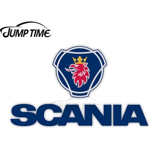 JumpTime 13 x 8.8cm Scania Vinyl Car Stickers Logo Personality Decoration Scratch-proof Waterproof Truck Decal for VAN