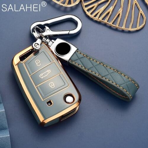 High Quality Tpu Car Key Case Cover For VW Volkswagen Golf 7 MK7 Tiguan MK2 For SEAT Ateca Leon FR 2 Ibiza For Skoda Octavia A7