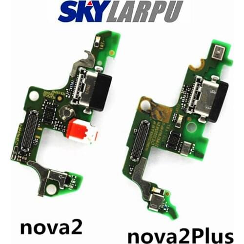 Charging Board Flat Cable For Huawei Nova 2 / Nova 2 Plus Cell Phone Microphone USB Change Connector Board Flexible Ribbon