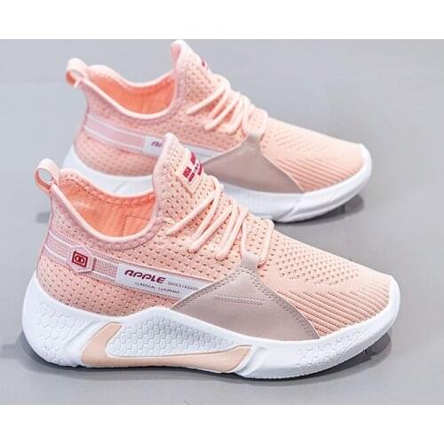 Womens shoes summer 2021 casual sneakers running sports flying woven comfortable mesh breathable light elastic vulcanized shoes